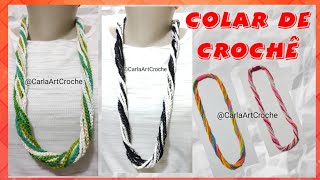 COLAR DE CROCHÊ CORRENTES / Passo a passo Fácil de Fazer para Iniciantes