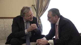 Zohrab Mnatsakanyan met with Georgios Katrougalos, Foreign Minister of Greece