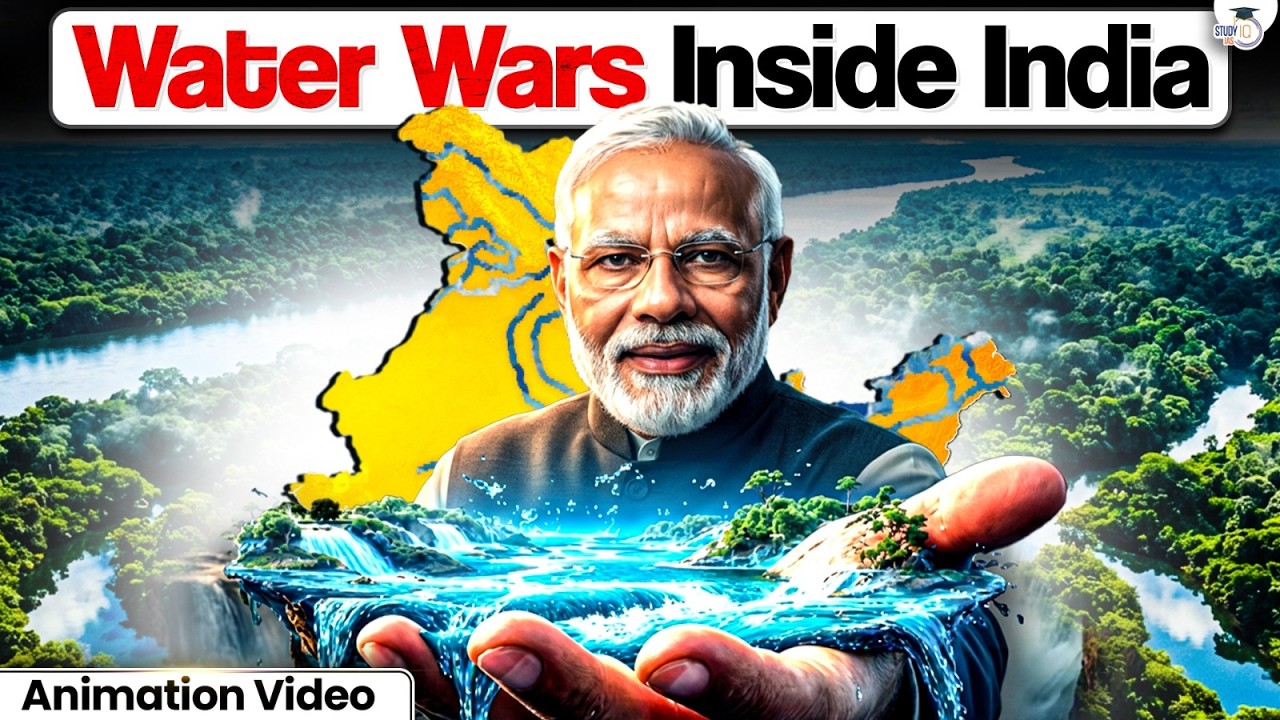Understand India's Interstate Water Dispute Through Map | Water Disputes & Tribunals | UPSC GS