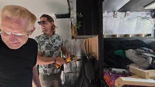 Van build: opening up the bed area