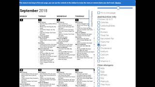 Printing Menus in Nutrislice