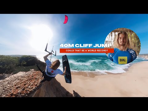 Would you dare to Jump a 40m Cliff? Professional Kitesurfer is pushing the limits.