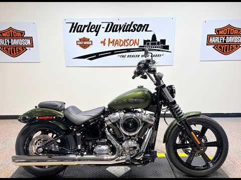 2026 FXBB Harley-Davidson® Street Bob® Olive Steel Metallic Chrome Cast Wheels