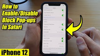 iPhone 12: How to Enable/Disable Block Pop-ups In Safari