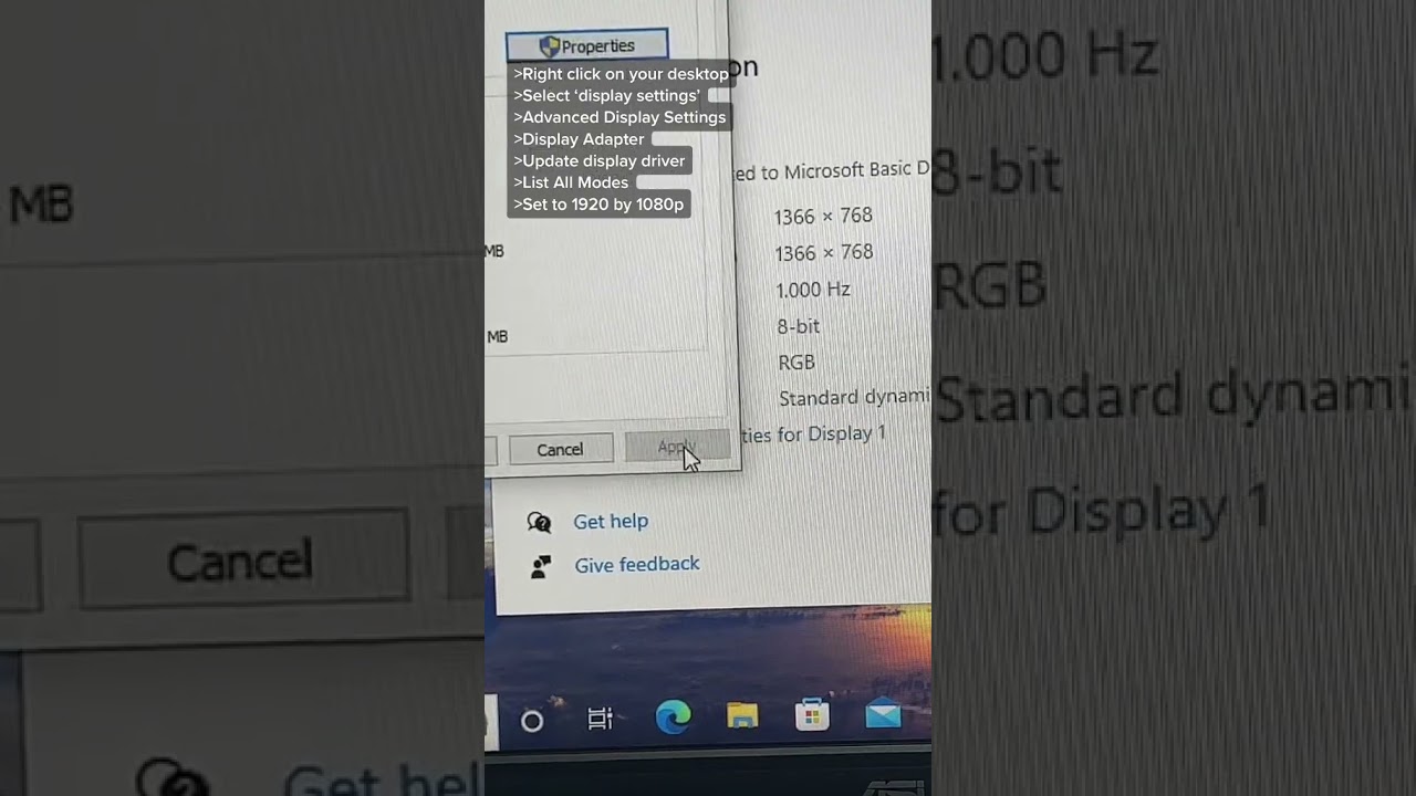 Here's how to set your resolution to FHD (1920x1080)! 📺🔧