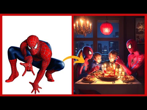 SUPERHEROES FAMILY DINNER💥⚡🔥 Marvel & DC (Deadpool, Superman, aquaman, etc)