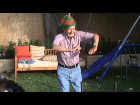 SANTA SWIVEL IN HIS LITTLE RED RENTED ROW BOAT. 2011.mpg