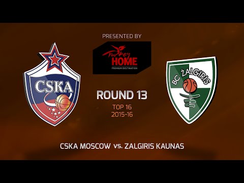 Highlights: Top 16, Round 13, CSKA Moscow 100-86 Zalgiris Kaunas