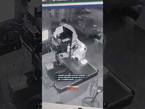 Vídeo: homem invade loja no Lunabel e causa prejuízo de mais de R$ 10 mil