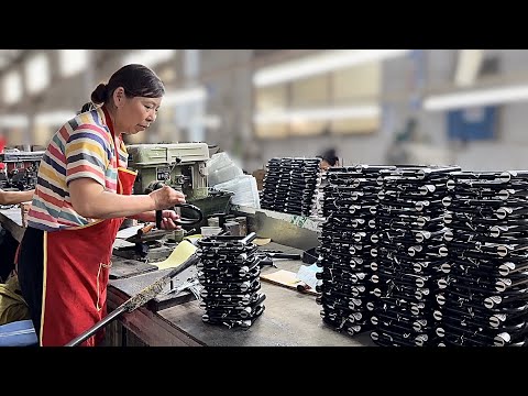 The process of mass production of U-shaped locks, which can become magical steel bars