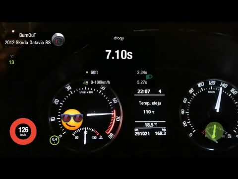 Skoda Octavia 2 RS 2.0TSI DSG Acceleration 0-100 / 0-200 / Quarter mile / Dragy GPS