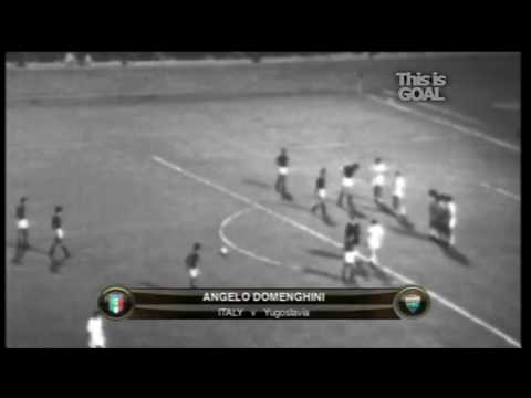 Goal! Angelo Domenghini. UEFA European Football Championship 1968. Final. Italy - Yugoslavia