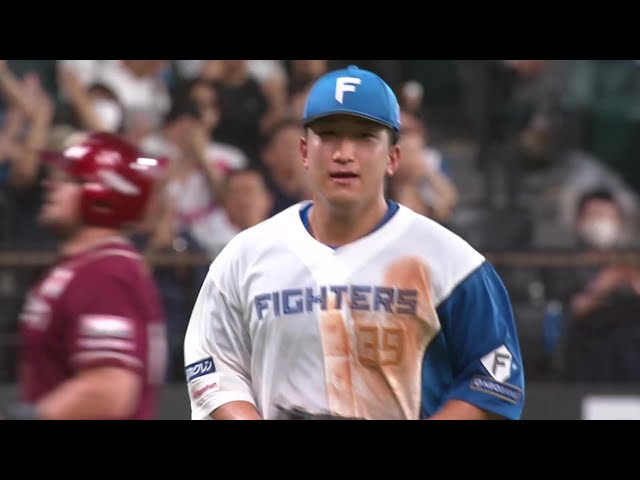 【5回表】ピンチを救うファインプレー!! ファイターズ・有薗直輝 三塁線を抜けそうな打球をダイビングキャッチ!! 2025年8月30日 北海道日本ハムファイターズ 対 東北楽天ゴールデンイーグルス