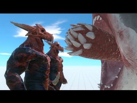 animal revolt battle simulator - Megalodon vs Kozarog the Demons