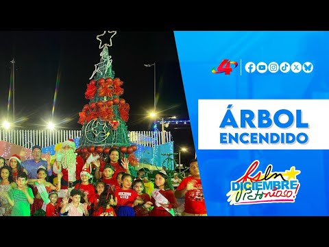 Navidad 2025: EPN 🎄 enciende el Árbol Navideño en San Jorge, Rivas Tradición y alegría comunitaria ✅