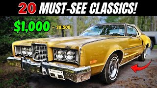 20 Owner Sold Classic Cars: Priced from $1K to $8,5K!