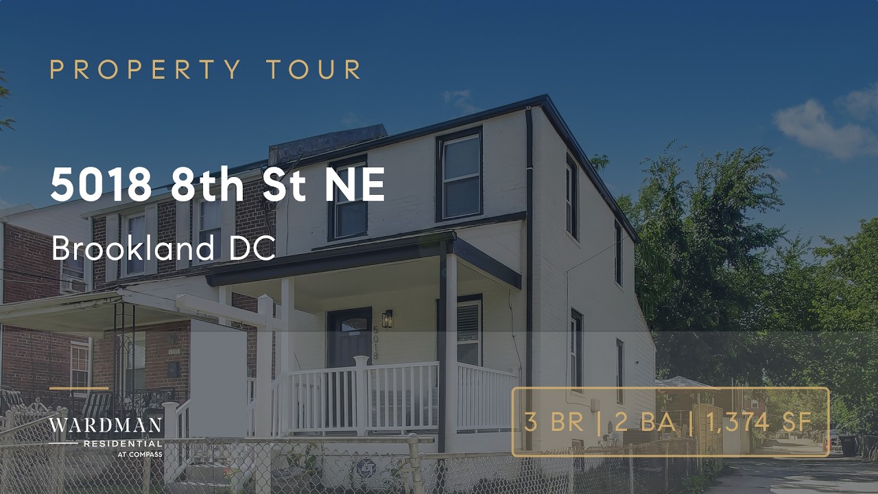 5018 8th St NE — Property Video Tour | Renovated Corner Row House | Brookland DC