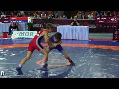 BRONZE GR - 38 kg: A. PANIS (MDA) v. S. MOVSISYAN (ARM)