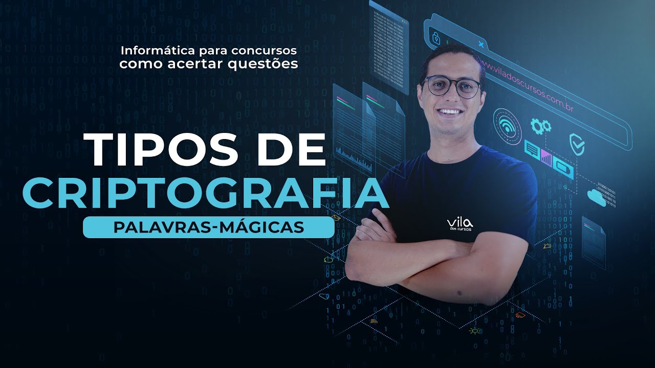 Informática concursos - Tipos de CRIPTOGRAFIA e Chaves. Professor Danilo Vilanova #oPior