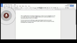 Using Voice Dictation In Google Docs