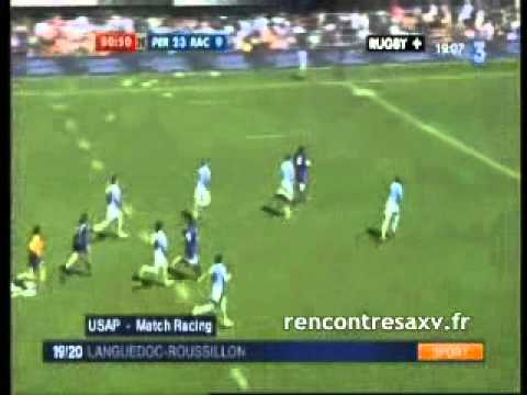 Sébastien Chabal marque un essai de 50 mètres face à l'USAP