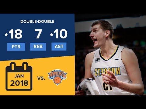 (25.1.2018) Nikola Jokić 18 pts / 7 reb / 10 ast vs. NY Knicks (Highlights)