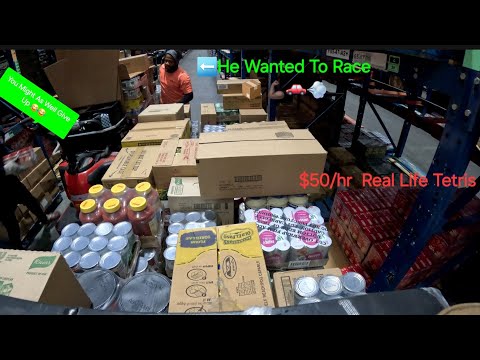 Fast Selector Picking In Grocery!(we Raced) #orderselector #cswg #orderpicker #Selector  #Warehouse