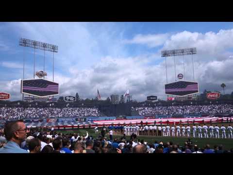 Dodgers Opening Day 2013 -- National Anthem