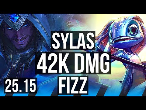 SYLAS vs FIZZ (MID) | 42k DMG, Godlike | KR Master | 25.15