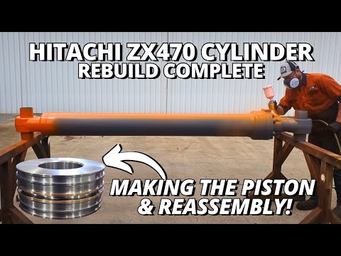 , title : 'Making the Piston & Reassembly! | Hitachi ZX470 Cylinder Rebuild | Part 3'