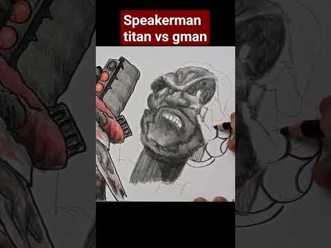 Drawing speakerman Titan vs G man toilet in skibidi toilet 73 #dafugboom #drawingskibiditoilet