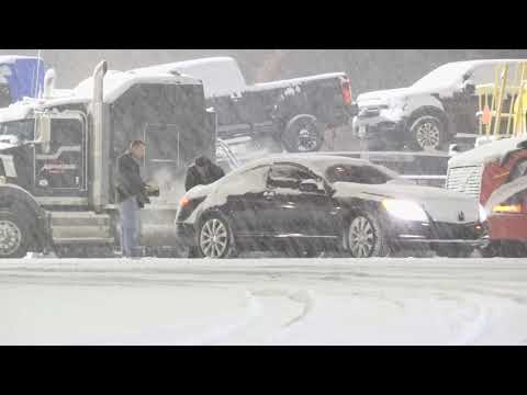 12-14-2019 Piedmont, SD - Vehicle Slide-Off Heavy Snow Christmas Lights