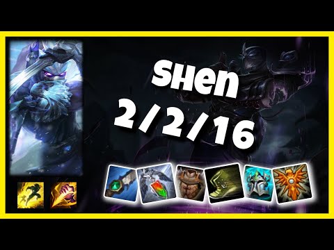 NA Challenger Shen JUNGLE (2/2/16) vs HECARIM Gameplay Replay - Patch 10.20