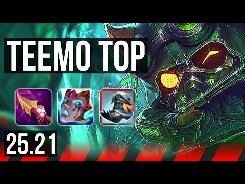 TEEMO vs DARIUS (TOP) | 6/0/3, Quadra, 1500+ games, Rank 8 Teemo | KR Grandmaster | 25.21