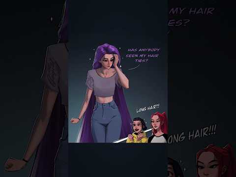 Rumi's Long Hair🤩❤️✨ #kpopdemonhunters #rumi #mira #zoey #huntrix