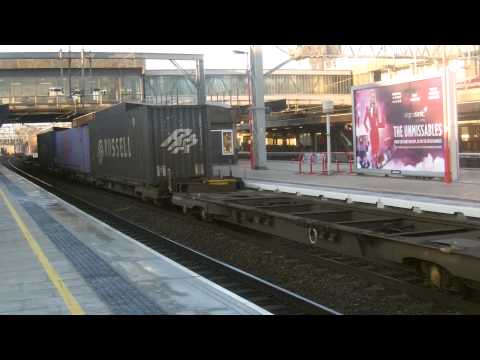 Malcolm 66434 Heads an InterModal Through Stafford 20/1/14