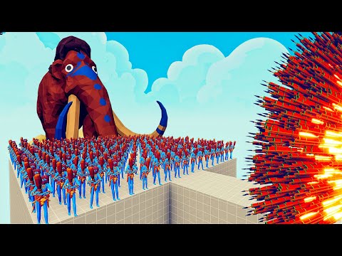 200x CLUBBER + 1x MAMMOTH vs 1x EVERY GOD   Totally Accurate Battle Simulator TABS