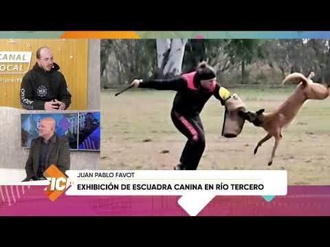 Exhibición de escuadra canina en Rio Tercero, Juan Pablo Favot