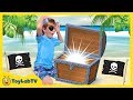Pirate Treasure Chest Toy Hunt Surprise Toys Opening Animal Planet Shark In Fun Kids Video
