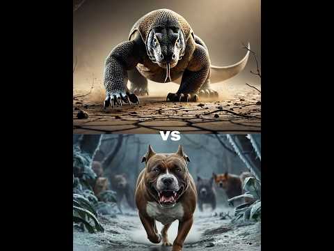 komodo dragon vs Pitbull vs (Rottweiler, Husky, German Shepherd, tiger, black panther) Battle.