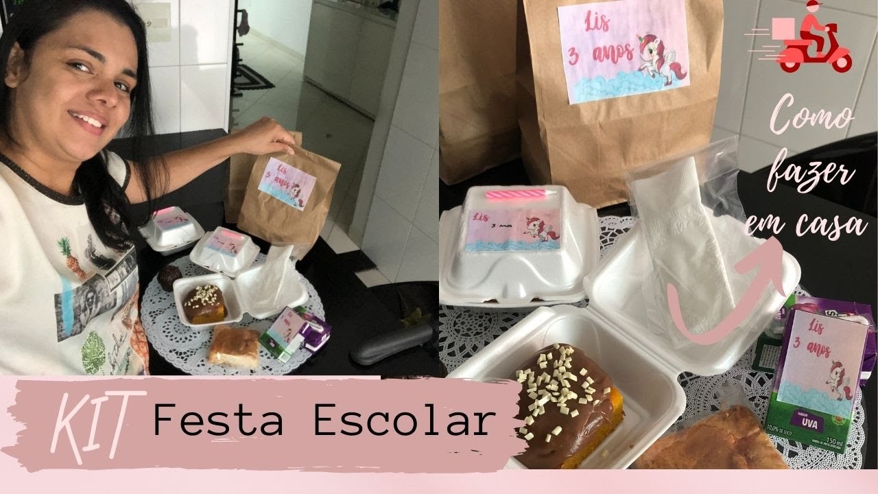 KIT FESTA ESCOLAR I COMO FAZER KIT FESTA ESCOLAR EM CASA I Lis Fratta