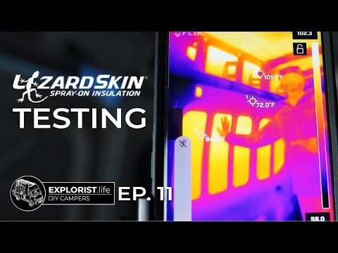 Lizard Skin Ceramic Insulation TESTED with a Thermal Camera on our Ford Transit DIY Camper Van