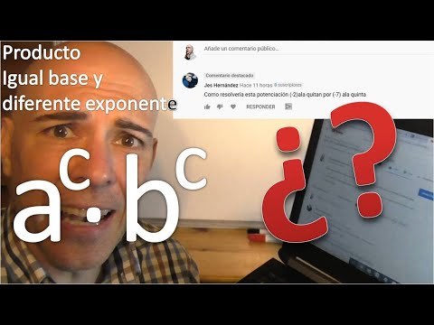 MULTIPLICACIÓN DE POTENCIAS. Distinta base e igual exponente