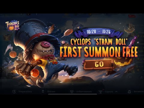 Cyclops new skin Straw Doll is now available in Summon Event. Halloween skin. Like and Subscribe