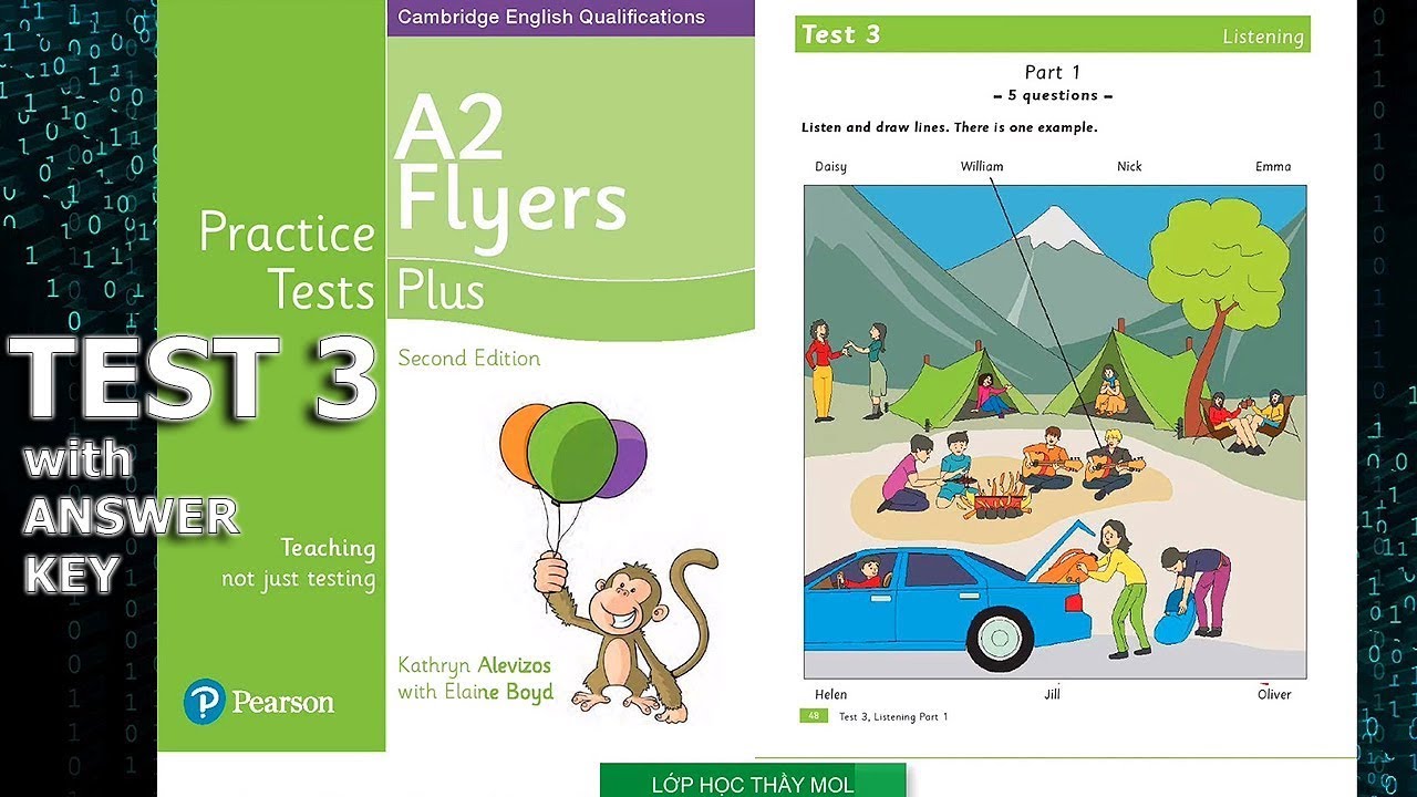 Flyers PLUS 5 Practice Tests - Listening Test 3 | Lớp Học Thầy Mol