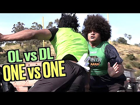 Oline vs DLine 🔥️‍🔥 1-vs-1s | UTR Straight Baller Camp | The Country's BEST Middle School Players