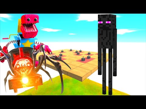 ENDERMAN VS MONSTERS IN MINEFIELD - ANIMAL REVOLT BATTLE SIMULATOR