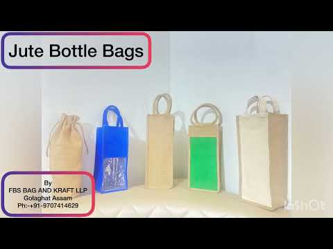 Natural designer jute bottle bag, capacity: 1, size/dimensio...