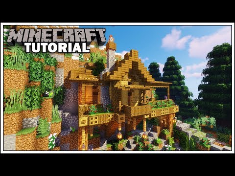 Minecraft Starter Cliffside House Tutorial [How to Build]