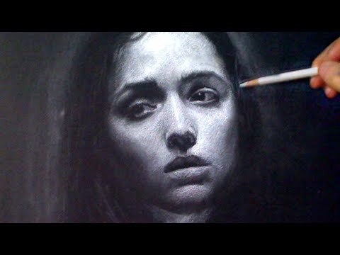 Melancholy Girl – Charcoal Portrait Drawing
